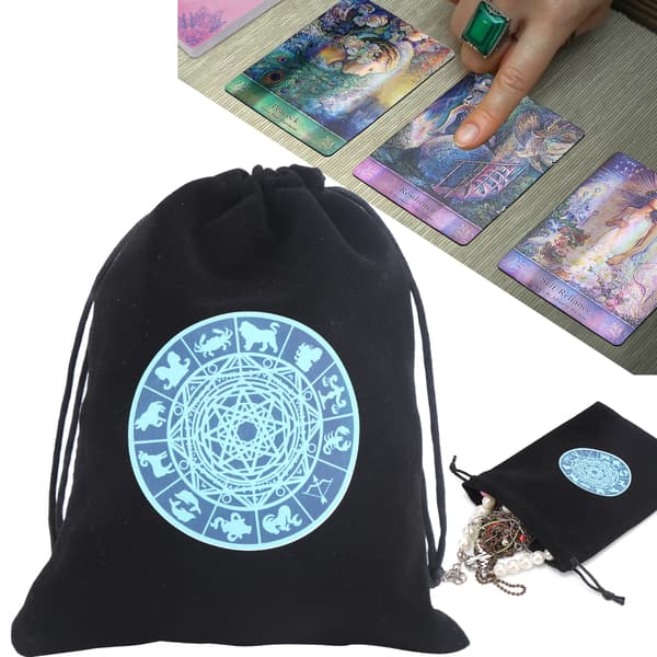 15 x 11,5 cm Tarotpose Spillkort Smykker Mynter Tilbehør Oppbevaring Snørepose