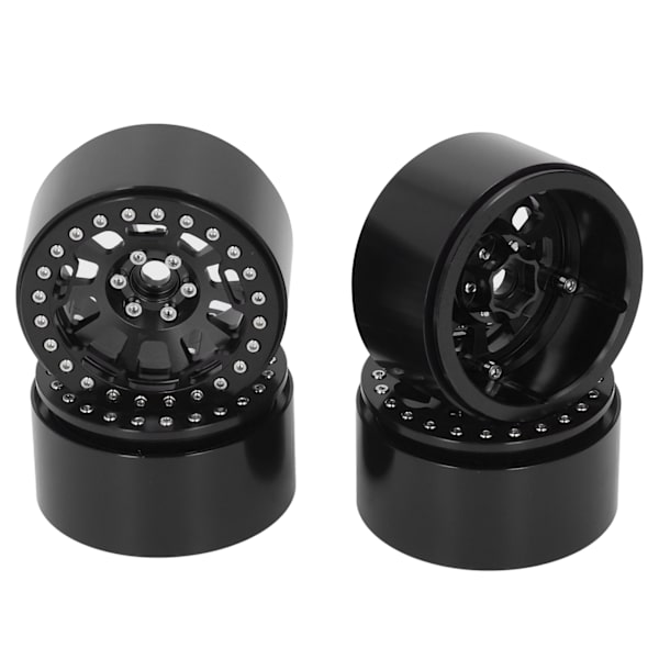 4 st 2,2 tums fälgnav i aluminium för Traxxas Defender för Axial SCX10 II 90046 90047 1/10 RC Crawler Svart