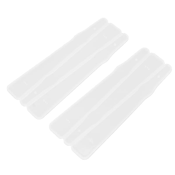 2 stk silikonform bærbar DIY krystall epoxy rett vifte silikonform gave dekorasjon