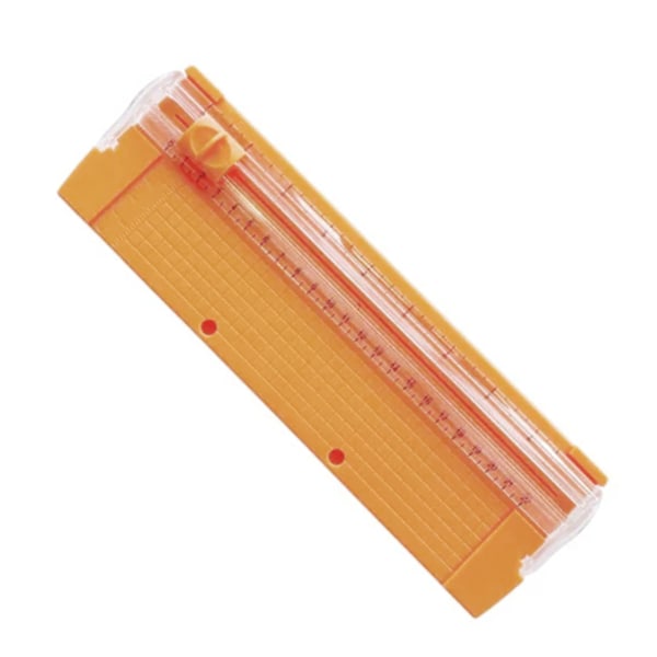 Papirskærer Orange 2-vejs blad Dobbelt skala Plast Stål 27x8.5x2.5cm Scrapbook Papirtrimmer til hjemmet