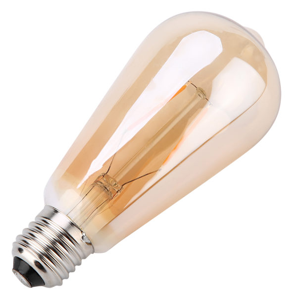 E27 Brun Glas Retro LED-lampa Glödlampa Belysning Dekoration för Kaffehus 2W