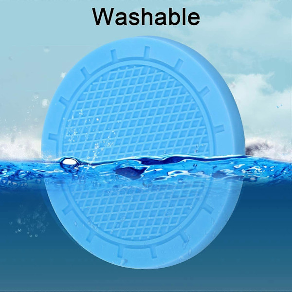 Bilunderlägg, Wisdompro 4-pack PVC Bilmuggshållare Inlägg Underlägg (2,75\" Diameter, Ljusblå)
