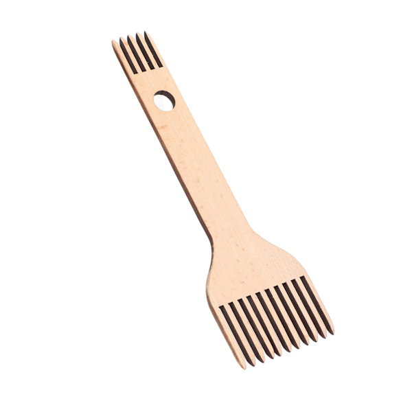Vävvävskam med dubbla ändar Ergonomisk design Hållbar bok blank yta Trävävkam för vävhantverk