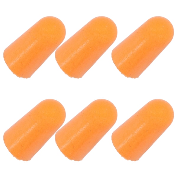 6kpl Kannettava ääntä vaimentava vaahtomuovi korvatulpat Oranssi Pehmeä melua vaimentava korvatulppa kuulonsuojaukseen
