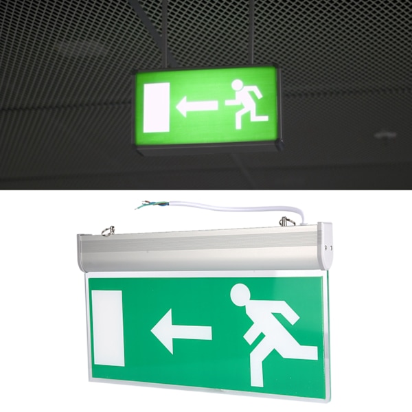 110‑240V Akryl LED-nødskiltlampe Venstre Høyre Evakueringsindikatorlys