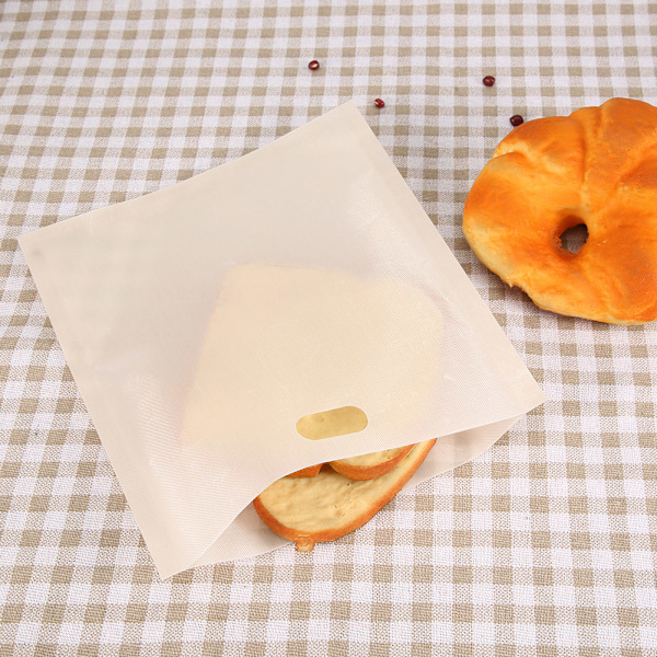 Genanvendelige non-stick-belagte glasfibermikrobølgeopvarmning af brødrister Sandwichposer (17*19 cm)