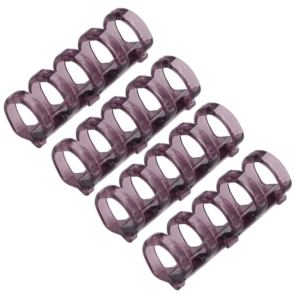 20 stk. indbindingsringe, segmenteret design, holder 60 ark, 11 mm indbindingstykkelse, kontorartikler, lilla