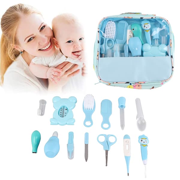 13 st/set Nyfödd Grooming Set Spädbarn Baby Vård Kit Viktiga Hälsovårds Tillbehör för Hemresor