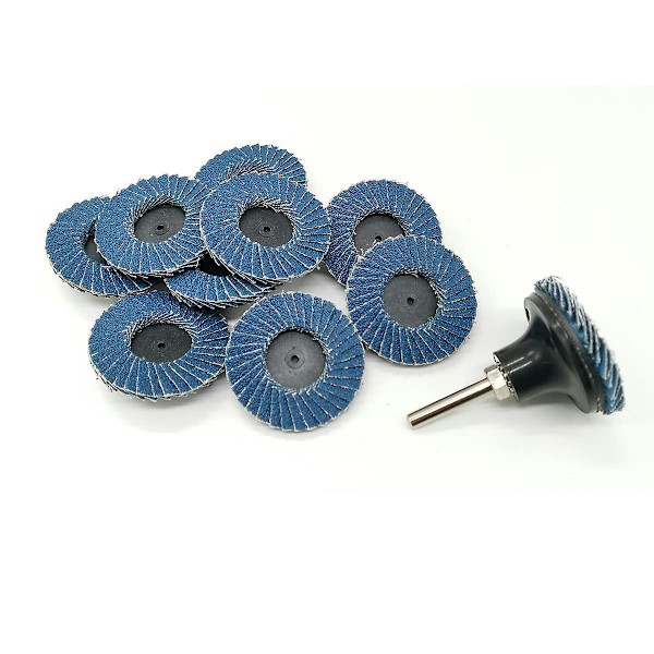Mini rullegardiner momentskive, 10 stykker, 3 tommer (75 mm), zirkonium korund, 120 korn