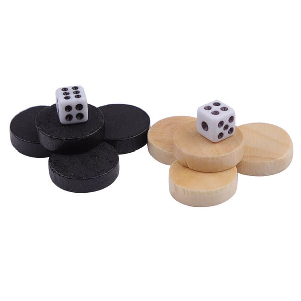 32 stk. Brikker for Dam, Sjakk og Backgammon Sjakkbrikke for Barn Brettspill Læring Camping