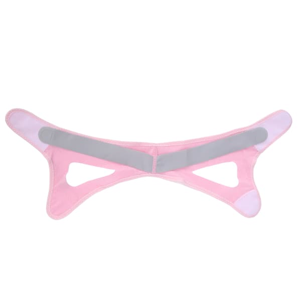 Forhindre munnpusting ansiktslankende stropp dobbelthake-reduserende V-ansiktslankende belte (rosa)L