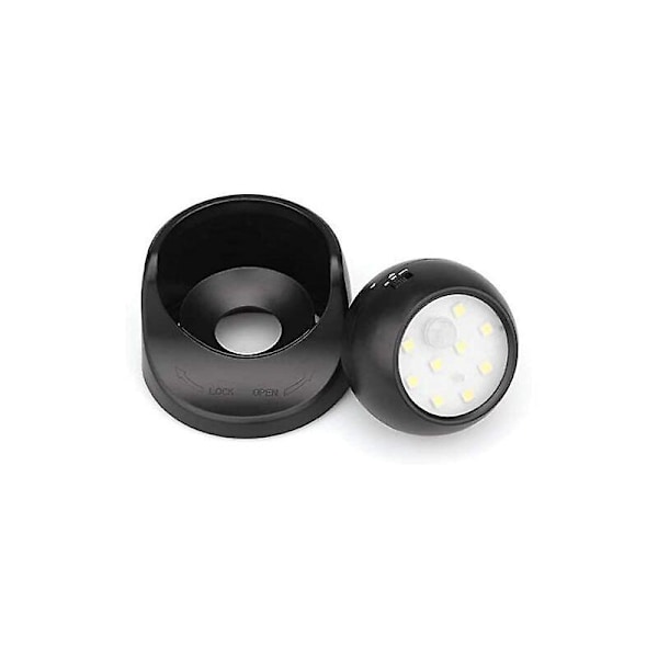 Utomhusvägglampa med rörelsesensor 1000 lumen LED utomhuslampa Sladdlös batteridriven lampa 360 graders vridning och lutning