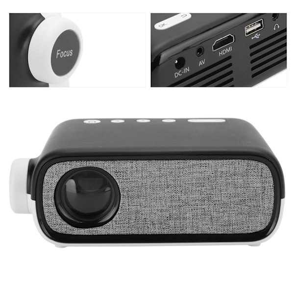 Projektori Mini Home Micro Portable Smart LCD Näyttö 480 x 272 YG280 110‑240VUK Pistoke