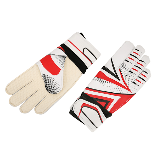 Latex Rød Voksen Professionel Holdbar Fodbold Fodboldmålmand Målvogter Handsker Fingre Beskytter #8(18-19CM)