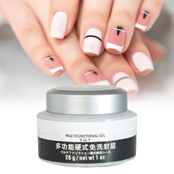 Multifunktionellt nagellack för nagelkonst, nagelförlängning, lim, gellack, topplack för kvinnor, 1 oz