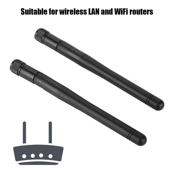 2 kpl Dual Band WiFi-reititin High Gain SMA-liitäntä Langaton verkkokortti ulkoinen antenni (2DBi)