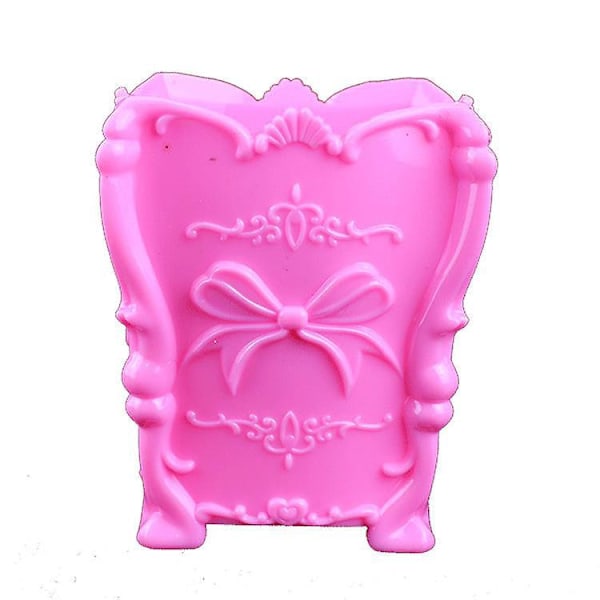 Pink Makeup Penselholder Sæt Kosmetik Organizer Opbevaringskop Nem at Rengøre Robust Design 3 Stykker