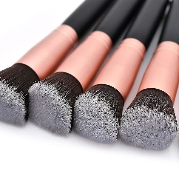 14-pak Syntetiske Makeupbørstesæt - Foundation, Concealer, Øjenskyggebørster
