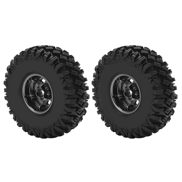 2 stk/sett 1,9 tommers 120 mm hjuldekk for Axial SCX10 D90 F350 1/10 RC bil oppgraderingsdeler Titanium Black