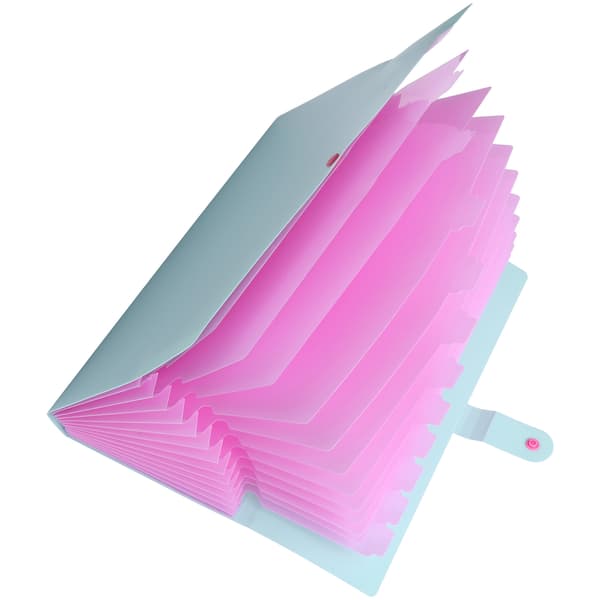 Mappeposer A4 MultiLayer Dokument Organizer Papir Opbevaring Informationslommer (Grøn)