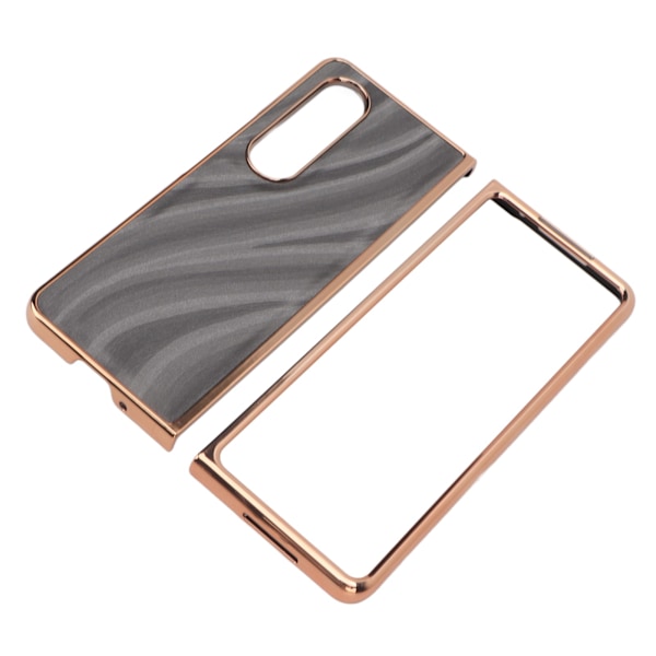 Telefonetui Nano galvanisering Ridsesikkert Galaxy Texture Folding Telefon Beskyttelsescover til Samsung Galaxy Z Fold 4 Grey
