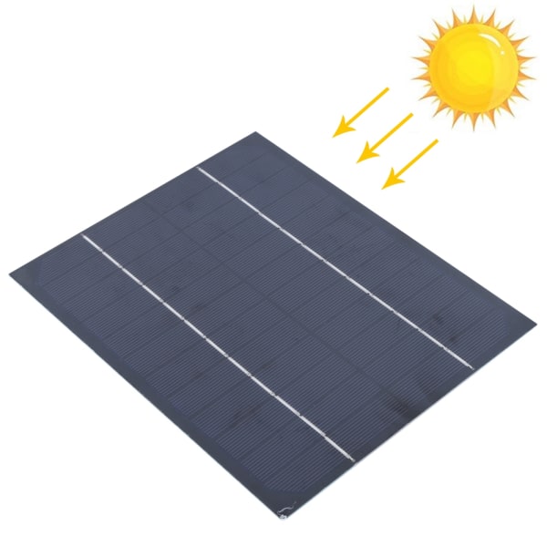 6W 12V monokrystallinsk silisium solpanel utendørs for DIY batterilader strømforsyning