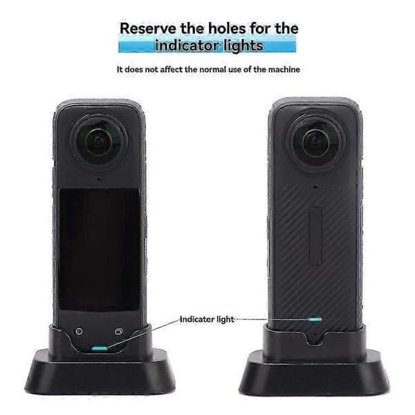 For Insta360 X4 Air/ X4 Camera Upright Base Desktop Stand Holder Dock for Panoramic Sports Cameras Black