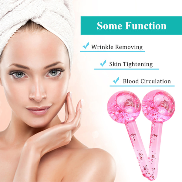 2 stk Ice Roller Facial Ice Globes Kølende ansigt Ice Globes Roller til ansigt og øjne Hævelse Body Massager Hudopstramning Løfteværktøj