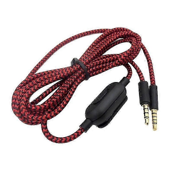 Flettet erstatningskabel skjøteledning kompatibel med G433 G233 G Pro X Gaming Headset med volumkontroll
