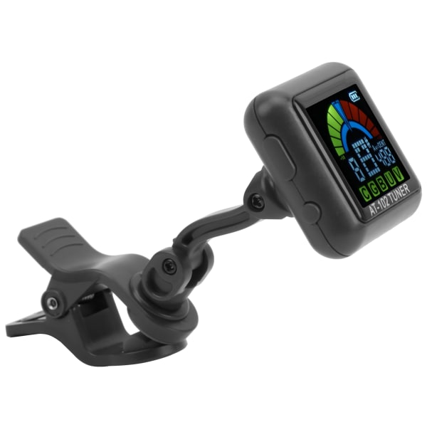 Aroma Guitar Clipon Tuner USB ladattava sisäänrakennettu akku viulu Ukulele AT102 (musta)