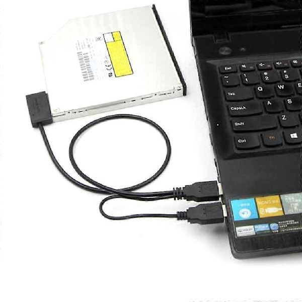 Usb 2.0 - 7+6+13-nastainen Sata-adapterikaapeli, ulkoinen virta, Usb-Sata-muunninjohto