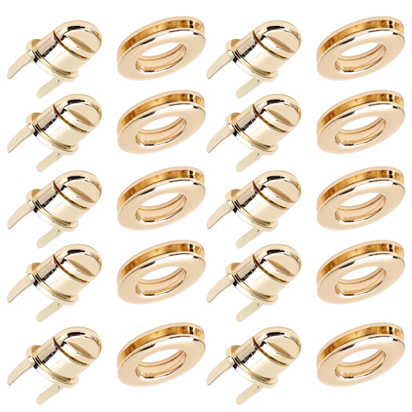 10 st vridlås i legering, 3,3 x 2 cm, vridlås, hårdvarutillbehör för handväska