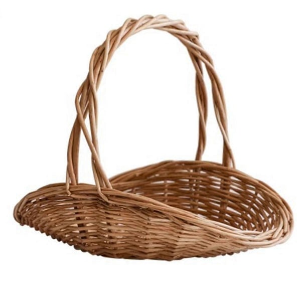 Piknikkurv Påskegodterikurv Bryllup Blomsterpikekurver Hurtigmatkurv Vevd Pantry Organizer
