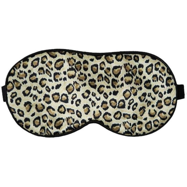 Leopardprint silke sove- og rejsemaske - Super let, ultrablød, behagelig og åndbar ren natursilke