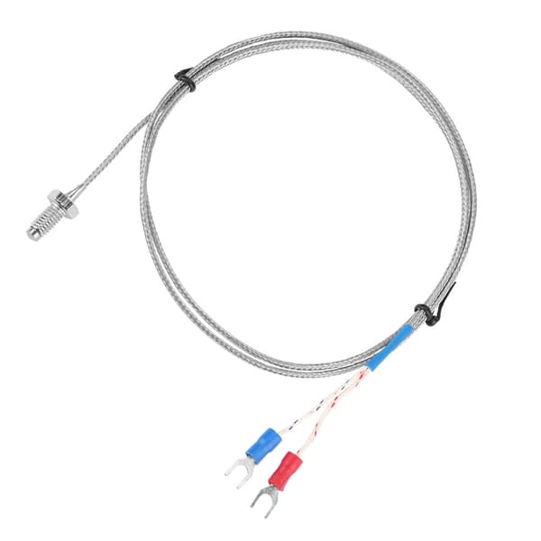 M6 Skruv Fin Gänga Typ K Termoelement Temperatursensor Kabel 0-400℃ (3 m)