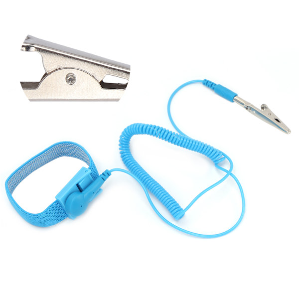 Antistatisk ESD håndledsrem Blå Sikker statisk frigørelse Antistatisk armbånd med ledning