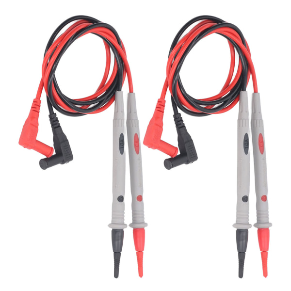 2 sæt Multimeter testledninger Silikone testprobe nåle Elektrisk testledningssæt Universal 1000V 10A