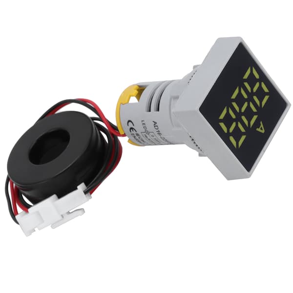 Digitalt Strømmåler Mat Panel Amperemeter Signalindikatorlys AC 220V AD16‑22FSAYellow