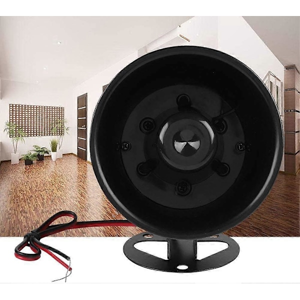 Indendørs Horn Sirene Alarm System Til 110dB Flammehæmmende 110dB Hjemmesikkerhedsbeskyttelsessystem DC 12V