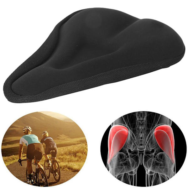Cykel Cykel Silica Gel Pad Cover Mountainbike Cover med Notch Ridutrustning Svart