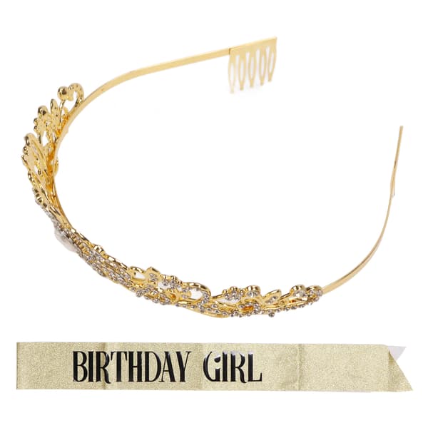 Brud Skärp Krona Set Vacker Rhinestone Elegant Guld Brudkrona Axelrem Kit för Bröllop