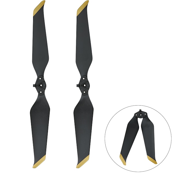 2 st Propeller Lågbrus Lätt Propeller Tillbehör Passar för Mavic AIR 2 DroneSvart Guld Kant