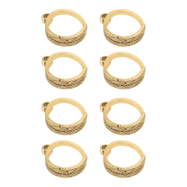 8 STK Strikke Hekle Loop Ring Åpen Design Legering Justerbart Garn Gull Guide Finger Holder for DIY