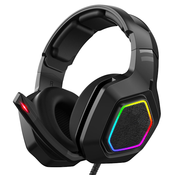 Gaming Headset Bass Stereo Komfortabel Naturlig Bærbar E Sports Headset til PS4 og pc'er til K10 Sort