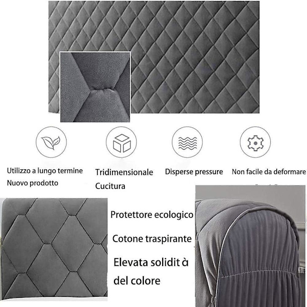 Cover i tjock bomull för dubbelsäng/enkelsäng, 180 cm, lila, vadderad, elastisk, dammtät, anti-scratch