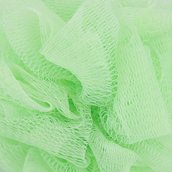 Grönt långt handtag Supermjukt badduschboll Body Back Brush Mesh Sponge