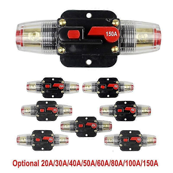 20-150amp Strømafbryder Dobbelt Batteri Ip67 12v-24v Sikring Manuel Nulstilling Vandtæt Zekai 50A