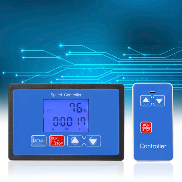 Fjernkontroll DC børstemotor hastighetskontroller 6.5V-55V 30A LCD motorsykkel kjøre-/stopptimer