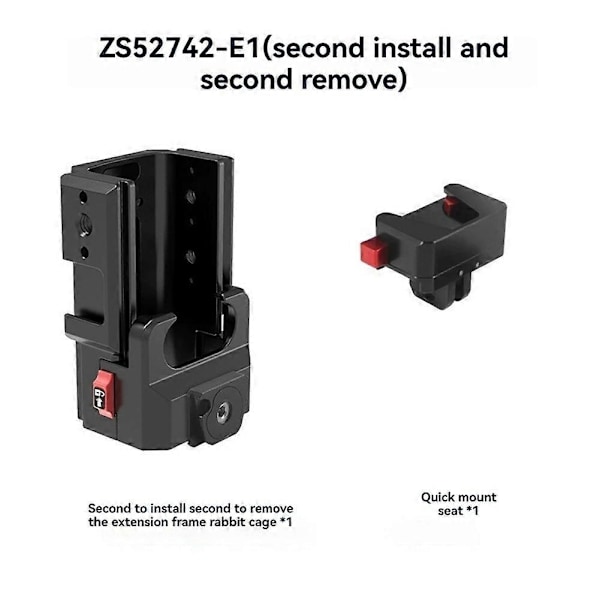 Beskyttelsesramme til DJI OSMO POCKET 3 Aluminium Extend Adapter Sort36