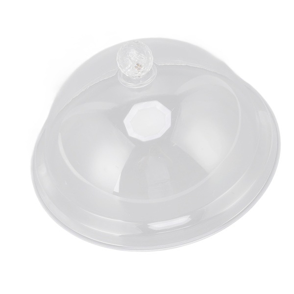 Matdeksel i akryl, transparent, tykk, fallbestandig, støvtett matbevaringsdeksel med håndtak, 26 cm